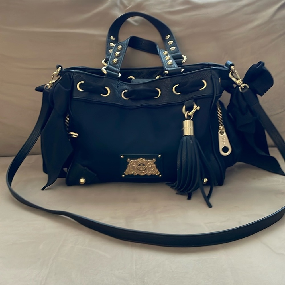 Juicy Couture Vintage Black Mini Daydreamer Malibu Nylon Purse